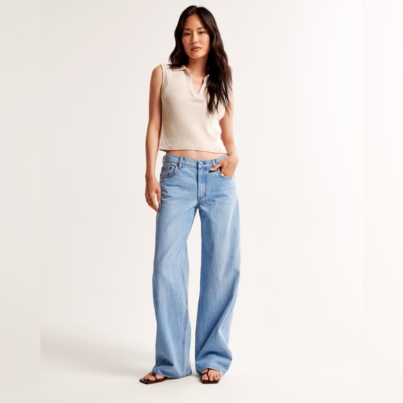 👖 Abercrombie and Fitch low rise ultra loose 
Size 24/00 (Fits most size 26) - Picture 1 of 11